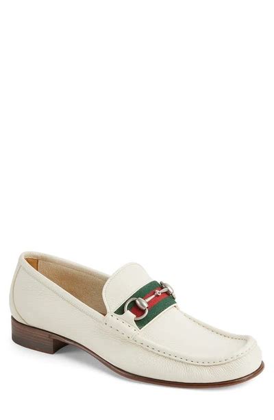 gucci a375 white loafers racing stripe|Gucci Web Stripe Horsebit Loafer 'White' .